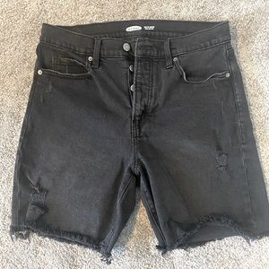 Size 10 Old Navy extra high rise black denim short